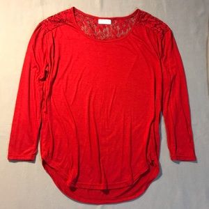 Bobbie Brooks EUC Red Long Sleeve Blouse